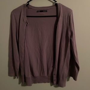 Maurice’s Dark Lavender 3/4 cardigan
